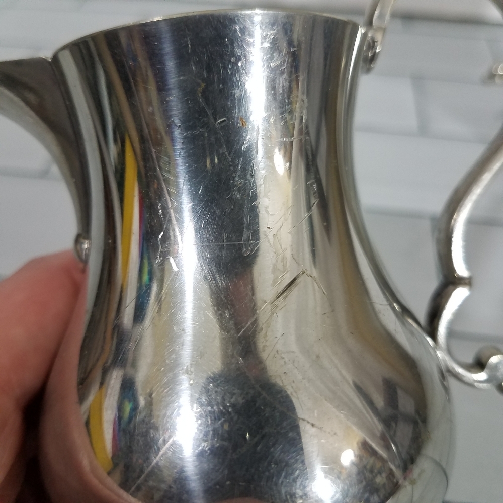 Kirk Steiff Pewter Creamer and Sugar Williamsburg - Picture 12 of 13